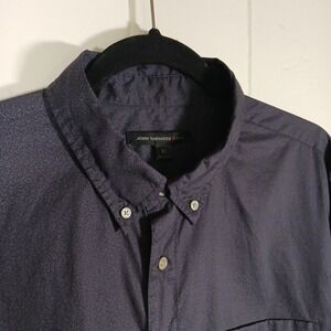 John Varvatos Star USA Shirt Button Down Convertible Cuff Men's XL Micro Paisley